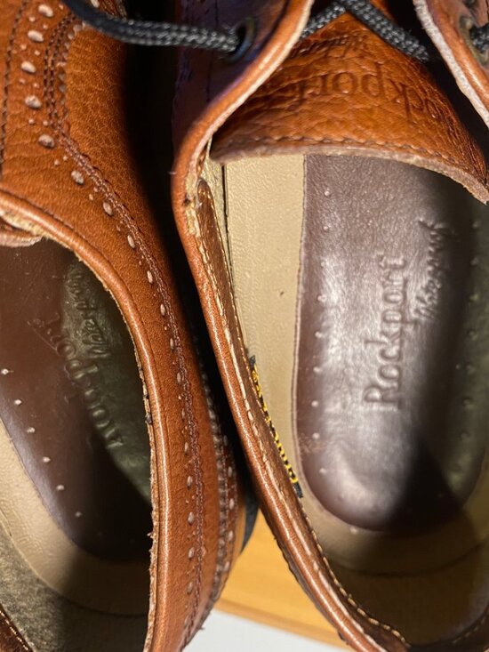 Rockport - Size 8M - Men\'s Brown Leather Gore-Tex Wingtip Oxford Dress Shoes main image 11